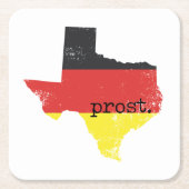 Verstoorde Texas German Flag Prost Kartonnen Onderzetters (Voorkant)