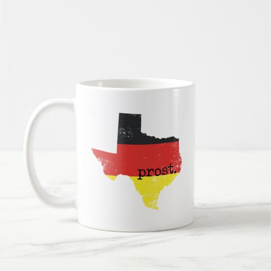 Verstoorde Texas German Flag Prost Koffiemok (Links)