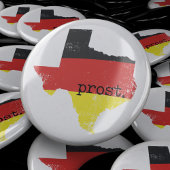 Verstoorde Texas German Flag Prost Ronde Button 5,7 Cm