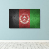 Verstoorde vlag van Afghanistan Canvas Afdruk (Insitu (Houten vloer))