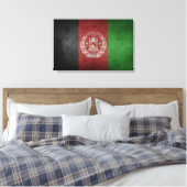 Verstoorde vlag van Afghanistan Canvas Afdruk (Insitu (Slaapkamer))