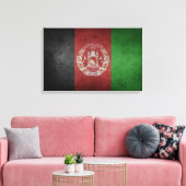 Verstoorde vlag van Afghanistan Canvas Afdruk (Insitu (Woonkamer))