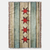  Verstoorde Vlag van Chicago kijkt het Koolde Hout Deken (Voorkant Verticaal)