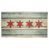  Verstoorde Vlag van Chicago kijkt het Koolde Hout Kussensloop (Voorkant)