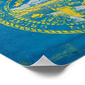 Verstoorde vlag van Nebraska Poster (Hoek)