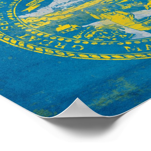 Verstoorde vlag van Nebraska Poster (Hoek)