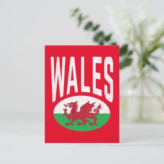 Verstoorde Wales Cymraeg Cymru Proud Welsh Briefkaart (Staand voorkant)