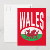  Verstoorde Wales Cymraeg Cymru Proud Welsh Briefkaart (Voorkant / Achterkant)