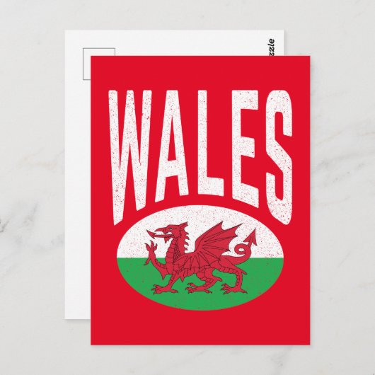  Verstoorde Wales Cymraeg Cymru Proud Welsh Briefkaart (Voorkant / Achterkant)
