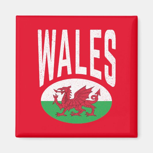  Verstoorde Wales Cymraeg Cymru Proud Welsh Magneet (Voorkant)