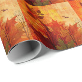 Verstoorde Waterverf over najaarlekken Cadeaupapier (Rol Hoek)