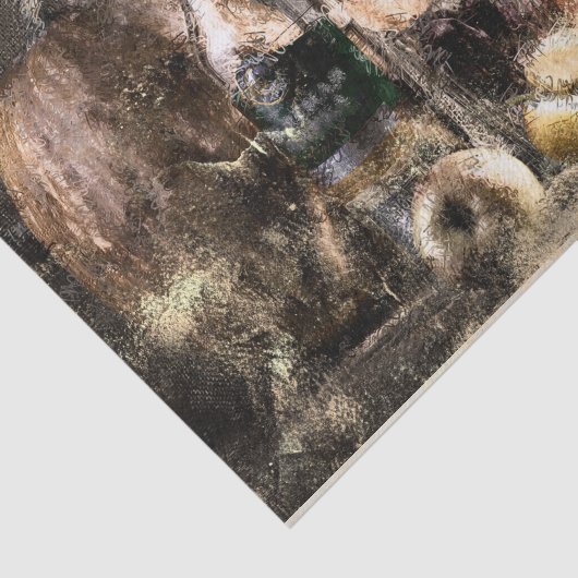 Verstoorde wijnbouw | Wijn en appelgrunge Tissuepapier (Detail)