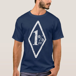 Verstoorde witte motorfiets 1 buitenste motorfiets t-shirt