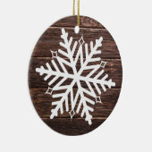 Verstoorde wood Landenstijl Kerstmis Keramisch Ornament (Rechts)