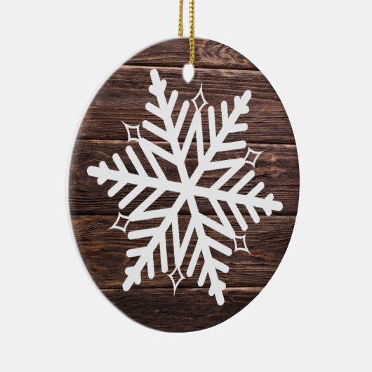 Verstoorde wood Landenstijl Kerstmis Keramisch Ornament (Rechts)