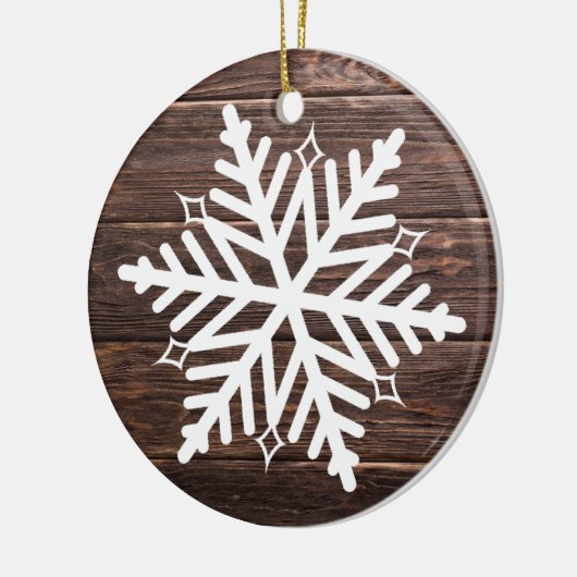 Verstoorde wood Landenstijl Kerstmis Keramisch Ornament (Links)