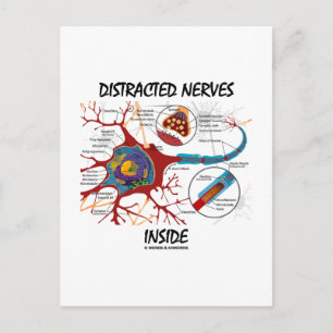 Verstoorde zenuwen binnen (synapse) briefkaart