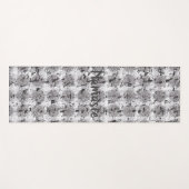 Verstoorde zwarte, witte en grijze kant yogamat (Voorkant (horizontaal))