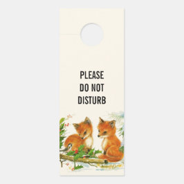 Verstoort de Cute Foxes Winter Scene niet Deurhanger