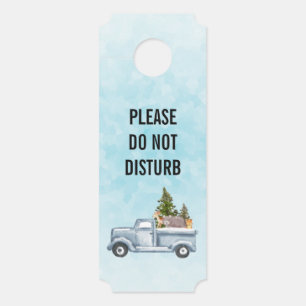 Verstoort de kersttruck niet met kokende dieren deurhanger