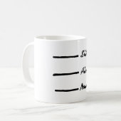 Verstoort de mok van een vreemde koffie niet (Voorkant links)