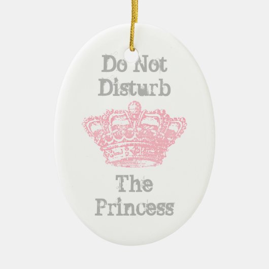 Verstoort de prinses van Deur Hanger niet Keramisch Ornament (Voorkant)