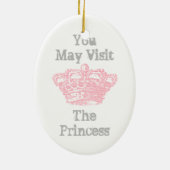 Verstoort de prinses van Deur Hanger niet Keramisch Ornament (Achterkant)