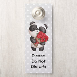 Verstoort het Beer van Cute Panda niet met Rose Bo Deurhanger