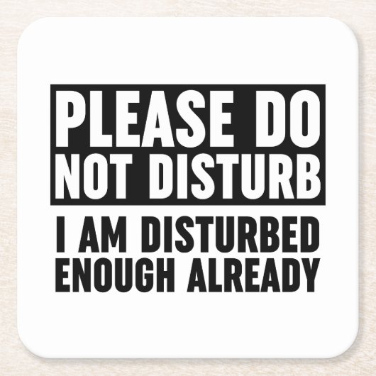 Verstoort u mij niet dat ik voldoende verstoord be kartonnen onderzetters (Voorkant)