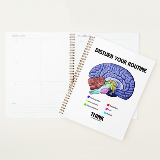 Verstoort uw Routine Denk aan hersenanatomie advie Planner (Display)