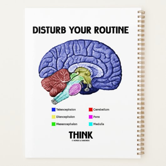 Verstoort uw Routine Denk aan hersenanatomie advie Planner (Achterkant)