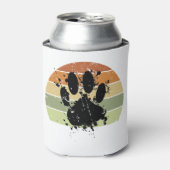 Verstoort verfspatter Dog Afdrukretro Zonneset Blikjeskoeler (Blikje Voorkant)