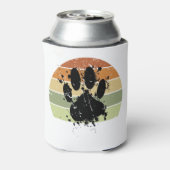 Verstoort verfspatter Dog Afdrukretro Zonneset Blikjeskoeler (Blikje Achterkant)