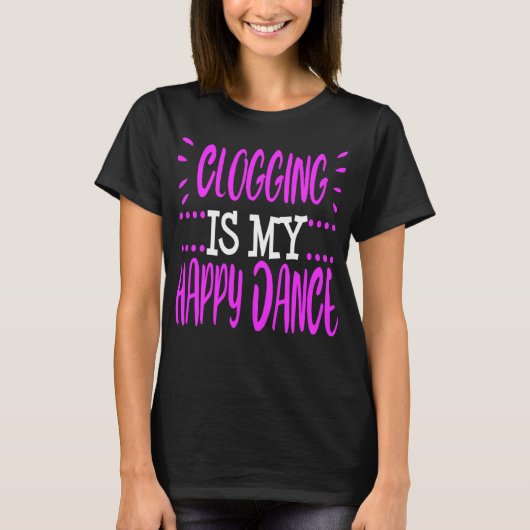 Verstoppen Grappige Clogger Happy Dance Clog Folk T-shirt (Voorkant)