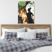 Verstoppen in de schaduw van een boom canvas afdruk (Insitu (Slaapkamer))