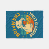 Verstoppende Chamon Grappige Badkamer Verstopper C Fleece Deken (Voorkant (Horizontaal))