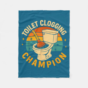 Verstoppende Chamon Grappige Badkamer Verstopper C Fleece Deken