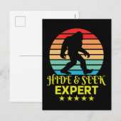 Verstoppertje Expert Bigfoot Grappig Feestdagenkaart (Voorkant / Achterkant)