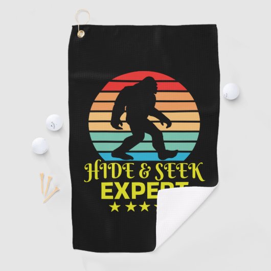 Verstoppertje Expert Bigfoot Grappig Golfhanddoek (Insitu)