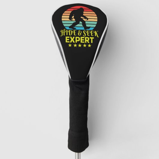 Verstoppertje Expert Bigfoot Grappig Golfheadcover (Voorkant)