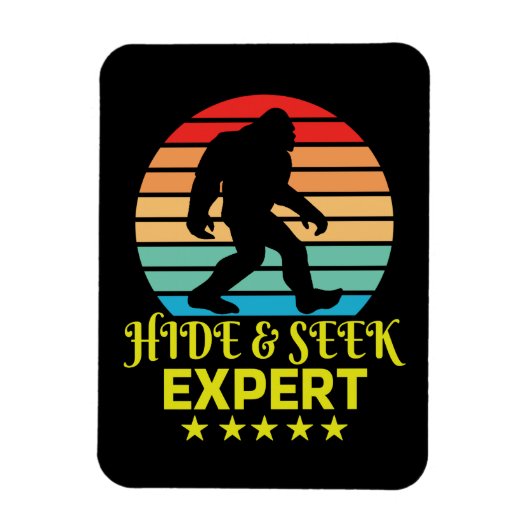 Verstoppertje Expert Bigfoot Grappig Magneet (Verticaal)