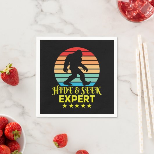Verstoppertje Expert Bigfoot Grappig Servet (Insitu)