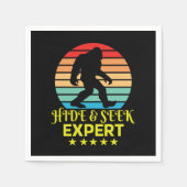 Verstoppertje Expert Bigfoot Grappig Servet (Voorkant)