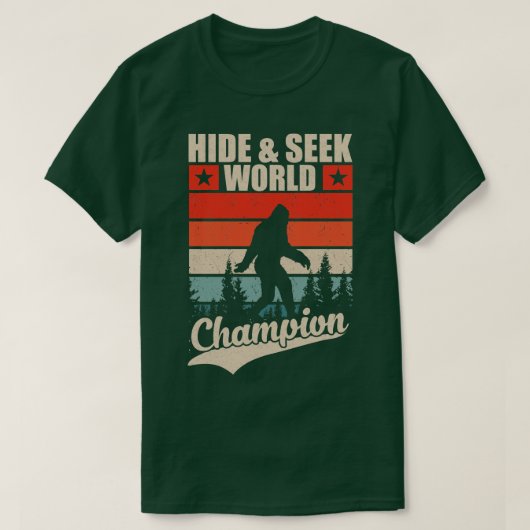 Verstoppertje Wereldkampioen Retro T-shirt (Design voorkant)