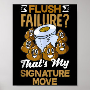 Verstopping Toilet Chamon Grappige Badkamer Humor Poster