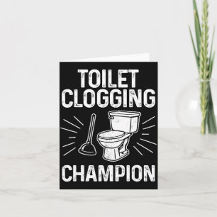 Verstopping Toilet Chamon Grappige Grafische Toile Kaart