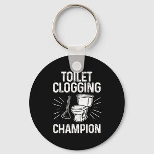 Verstopping Toilet Chamon Grappige Grafische Toile Sleutelhanger