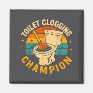 Verstopping van toilet Chamon Grappige badkamer ve Magneet