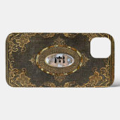 Verstopte klassieke monogram oude boekenstijl Case-Mate iPhone case (Achterkant (horizontaal))