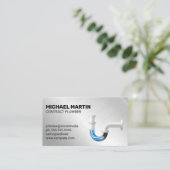 verstopte pijp | Aluminium metalen achtergrond Visitekaartje (Staand voorkant)